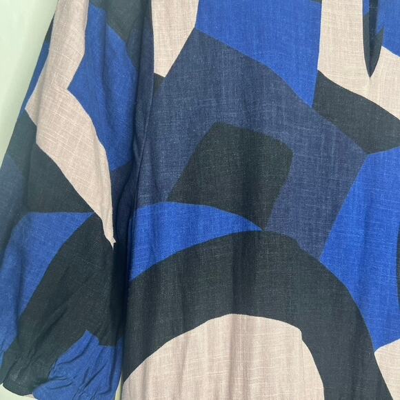 Mister Zimi Lottie Midi Dress in Agave  Geometric Womens Size 10 - Picture 15 of 16